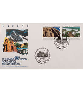 UNO Wien Nr. 125-126 FDC Ersttagsbrief UNESCO Welterbe Iguacu/Abu Simbel
