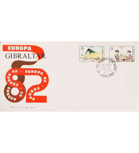 Gibraltar Nr. 451-452 FDC Ersttagsbrief Europa CEPT 1982