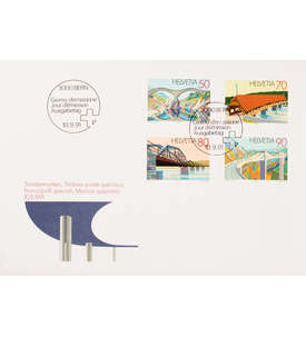 Schweiz Nr. 1450-1453 FDC Ersttagsbrief Brcken