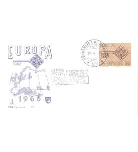 San Marino Nr. 913 FDC Ersttagsbrief Europa CEPT 1968