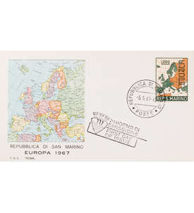 San Marino Nr. 890 FDC Ersttagsbrief Europa CEPT 1967