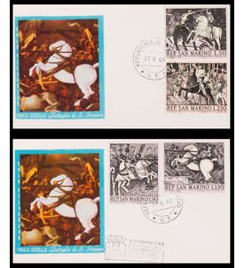 San Marino Nr. 914-917 FDC Ersttagsbrief Uccello Gemlde 2 Briefe