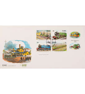 Irland Block 5 FDC Ersttagsbrief Eisenbahn