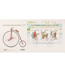 Irland Block 8 FDC Ersttagsbrief Fahrrad