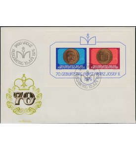 Liechtenstein Block 10 FDC Ersttagsbrief Frst Franz Josef II.