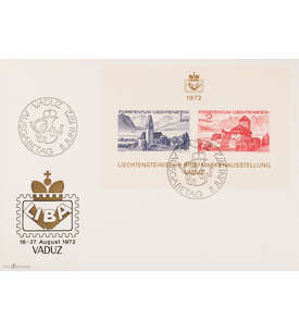 Liechtenstein Block 9 FDC Ersttagsbrief Briefmarkenausstellung