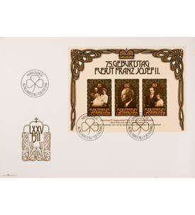 Liechtenstein Block 11 FDC Ersttagsbrief Frst Franz Josef II.