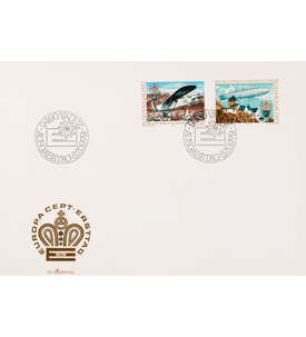 Liechtenstein Nr. 723-724 FDC Ersttagsbrief Europa CEPT 1979 Flugzeug / Zeppelin