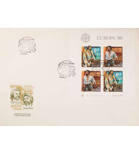 Portugal Block 29 FDC Ersttagsbrief Europa CEPT 1980