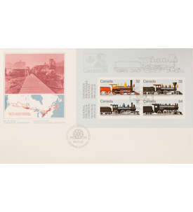  Kanada Block 3 FDC Ersttagsbrief Briefmarkenausstellung Eisenbahn