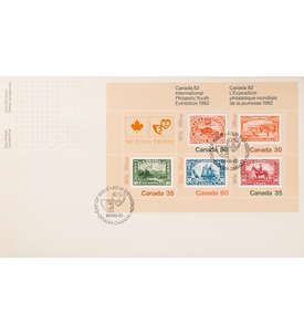 Kanada Block 2 FDC Ersttagsbrief Briefmarkenausstellung Marke auf Marke