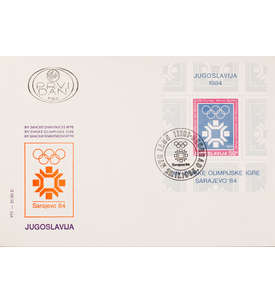  Jugoslawien Block 22 FDC Ersttagsbrief Olympia 1984
