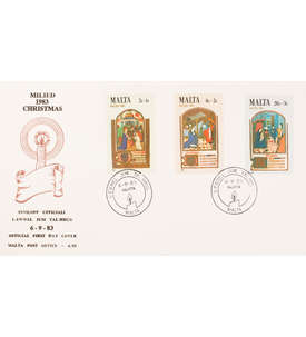 Malta Nr. 687-689 FDC Ersttagsbrief Weihnachten