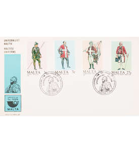 Malta Nr. 768-771 FDC Ersttagsbrief Uniformen