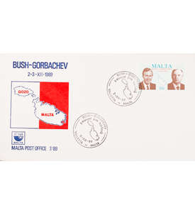 Malta Nr. 830 FDC Ersttagsbrief Bush/Gorbatschow