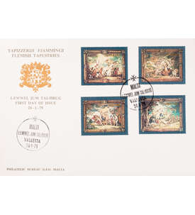 Malta Nr. 584-587 FDC Ersttagsbrief Kunst Wandteppich Rubens