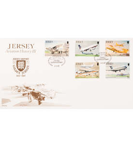 Jersey Nr. 400-404 FDC Ersttagsbrief Flugzeuge