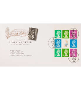 Grobritannien H-Blatt 179 FDC Ersttagsbrief Queen Elisabeth  Beatrix Potter