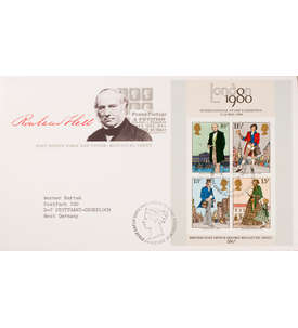 Grobritannien Block 2 FDC Ersttagsbrief Rowland Hill