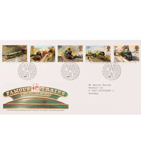 Grobritannien Nr. 1017-21 FDC Ersttagsbrief Eisenbahn