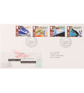 Grobritannien Nr. 1147-50 FDC Ersttagsbrief Schiffe Eisenbahn Flugzeug