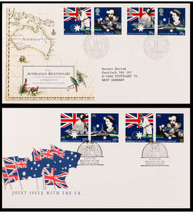 Grobritannien Nr. 1151-54 FDC Ersttagsbrief 200 Jahre Australien