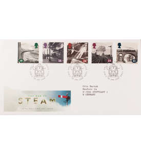 Grobritannien Nr. 1488-92 FDC Ersttagsbrief Eisenbahn