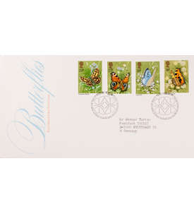 Grobritannien Nr. 875-878 FDC Ersttagsbrief Schmetterlinge