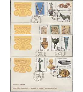 Zypern Nr. 525-538 FDC 4 Ersttagsbriefe Arch�ologie