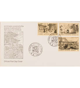 Zypern Nr. 608-610 FDC Ersttagsbrief Kunst