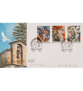 Zypern Nr. 669-671 FDC Ersttagsbrief Weihnachten