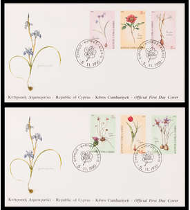 Zypern Nr. 758-763 FDC Ersttagsbrief Blumen 2 Briefe