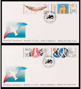 Zypern Nr. 750-753 FDC Ersttagsbrief Tourismus 2 Briefe