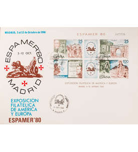 Spanien Block 21 FDC Ersttagsbrief Briefmarkenausstellung