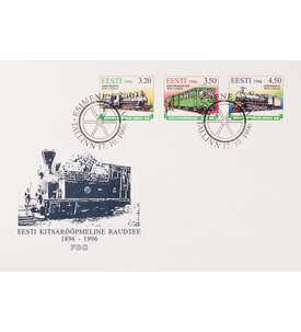 Estland Nr. 284-286 FDC Ersttagsbrief Eisenbahn