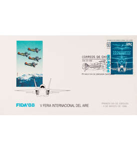 Chile Nr. 1219 FDC Ersttagsbrief Flugzeuge