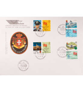 Italien Nr. 2593-2596 FDC Ersttagsbrief Briefmarkenausstellung Flugzeug Schiff