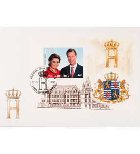 Luxemburg Block 18 FDC Ersttagsbrief Prinz Henri Prinzessin Maria Teresa