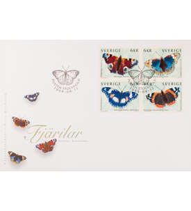 Schweden Nr. 2125-2128 FDC Ersttagsbrief Schmetterlinge