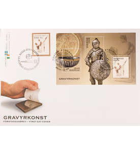 Schweden Block 36 FDC Ersttagsbrief Kunst