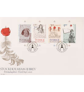 Schweden Nr. 1288-1291 FDC Ersttagsbrief Briefmarkenaustellung