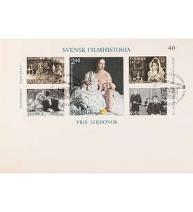 Schweden Block 9 FDC Ersttagsbrief Film