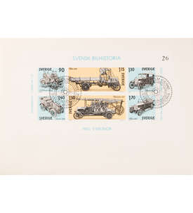 Schweden Block 11 FDC Ersttagsbrief Autos