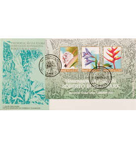 Brasilien Block 98 FDC Ersttagsbrief Briefmarkenausstellung Pflanzen