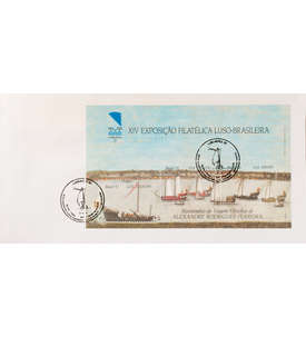 Brasilien Block 90 FDC Ersttagsbrief Briefmarkenausstellung Schiffe