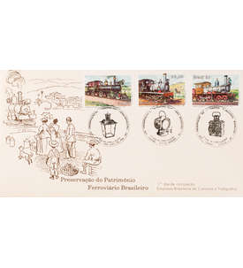 Brasilien Nr. 1971-1973 FDC Ersttagsbrief Eisenbahn