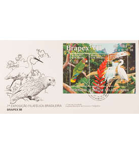 Brasilien Block 76 FDC Ersttagsbrief Briefmarkenausstellung Tiere