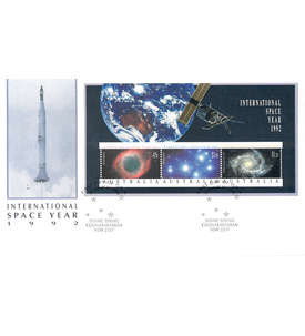 Australien Block 14 FDC Ersttagsbrief Weltraum