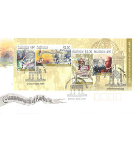 Australien Block 38 FDC Ersttagsbrief 100 Jahre Commonwealth Australien