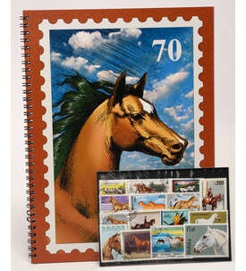 Spezial-Einsteckbuch  10 Seiten A4 mit Motivkollektion-Pferde